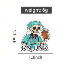 Personalized Design Skull Doctor Drinking Milk Tea Medical Halloween Series Metal Brooch Versatile Ornament Pins Bag Charms - QHXZ2199 - View 6