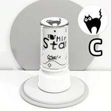 1枚黑色猫咪印章，8种不同的猫咪图案，易于使用，适合剪贴簿、DIY手工制作 - 單件 - 查看 13