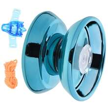 1 Juego de Yo-Yos para Principiantes, Yo-Yo de Aleación de Metal, Bola de Cuerda Suave, Juguete de Yo-Yo No Responsivo para Fortalecer la Muñeca y la Coordinación Ojo-Mano QZTK - Dorado - Ver 4