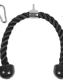 Yes4All Cuerda para Tríceps, 27" y 36" Accesorios para Poleas Gym en Casa, Agarres y Manerales - Ideal para Entrenamiento de Brazos y Espalda - Negro - Ver 2