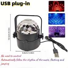 1pc Multifunctional LED Magic Ball Light, Party & Disco Atmosphere Lamp, USB Powered, Suitable For Home Decor, KTV, Wedding And Holiday Celebration - 2PC Bracket Magic Ball - View 12