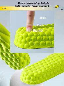 1双男女通用加厚舒适隐藏式鞋垫，高弹减震透气柔软半码鞋垫，适用于中帮、低帮休闲鞋、运动鞋和靴子。 - 黑面綠底 - 查看 6