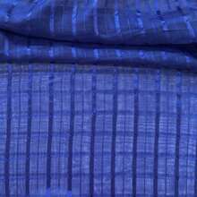 Voile Fabric Checkered Curtain | Checkered Voile - Curtains, General Decorations - Biru Tua 13 - View 3
