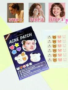 Cute Pimple Patch - Hydrocolloid Pimple Patch - Bruise Patch - Kit Of 3 Sheets - Pimple Stickers - View 4