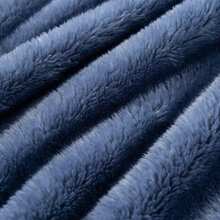 Manta suave y esponjosa de tamaño pequeño para sofá cama y hogar. - Índigo - Ver 3