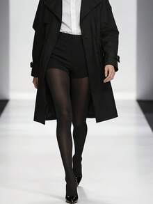 4双夏季/秋季女士20D光滑透明连裤袜，优雅性感。高品质丝袜，适合女士日常穿着。时尚百搭，适合购物装扮和T台走秀。 - 黑色 - 查看 4