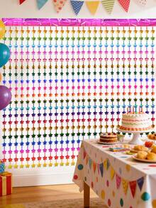 2pcs Colorful Alien Star Shaped Birthday Party Backdrop Curtain, Gender Reveal Party Hanging Decor, Birthday Party Room Decoration, Baby Shower Party Wall Background, Gender Reveal Party Wedding Birthday Photo Booth Props, Birthday Party Decor Wedding Decor New Year Background Decoration, Birthday Hanging Decoration, Baby Shower Gift, Baby Shower Decoration, Gender Reveal Decoration - Colorful Alien Stars - View 8