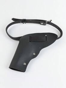 Adjustable Thigh PU Leather Holster, Vintage PU Leather Holster Suitable For Cosplay And LARP (Gun Not Included), Fits Gun Length: 16cm, Width: 10cm,Halloween - A - View 5