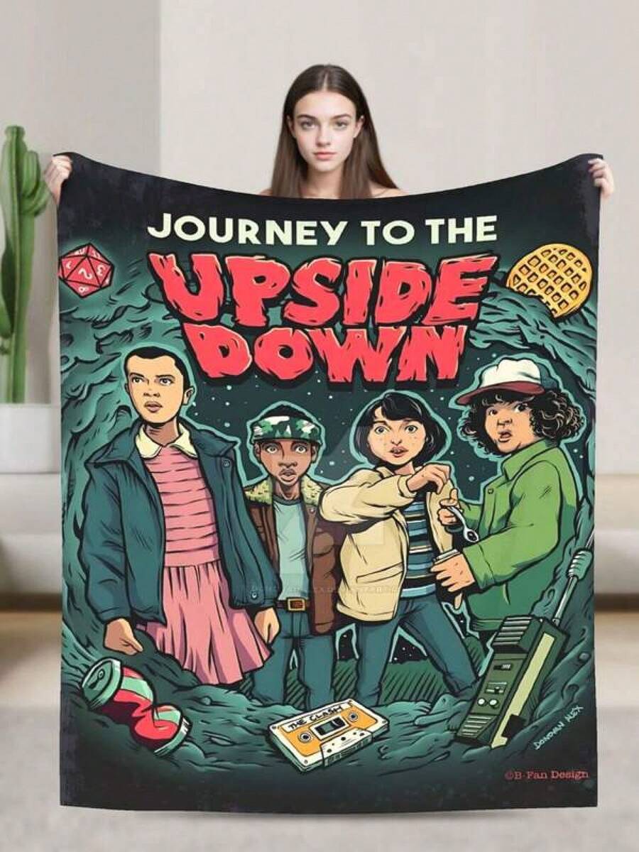 Retro Foreign Cartoon Plaid, Warm Blankets, Breathable Car Air Conditioner Blanket, Classic Outdoor Picnic Blankets, All-Season Graphic Blankets, Soft And Comfortable Flannel Blankets, Bed Blankets, Printed Blankets, Sofa Blankets, Pillow Covers, Pet Blankets, Home Festival Decoration No. 9943 - Multicolor - View 1