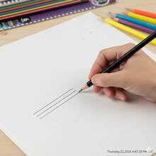 6 lápices HB, adecuados para escuela y oficina, con goma de borrar, suministros de papelería. Lápiz HB con goma de borrar, adecuado para escuela, arte, oficina, dibujo, esbozo y estudio. - D - Ver 7