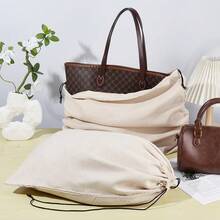 3 Sizes Suede Dust Bags With Drawstring Closure Multi-Purpose Protective Bags Washable Dust Cover Bags Travel Shoe Bags Suitable For Handbags Wallets Travel Essentials - Multicolor - View 5