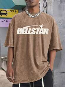 Star Print Tee Shirt, Tees For Men, Casual Short Sleeve T-Shirt For Summer - Coffee Color - View 2