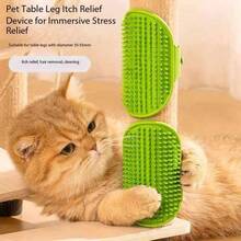猫抓按摩器 宠物猫抓挠摩擦刷 幼猫美容 自清洁桌 狗狗幼猫抓挠梳 - 多色 - 查看 9