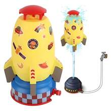 Lecute Cohete Rociador De Agua Giratorio Volador Juego Verano Niños - Amarillo - Ver 1