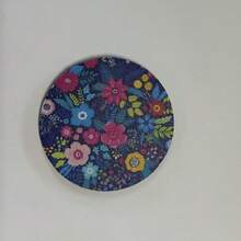 1pc Car Cup Holder Coaster, Non-Slip Shock-Absorbing Silicone Floral Round Heat-Resistant Drink Cup Mat, Washable Car Cup Pad For Coffee/Tea - Multicolor - View 8