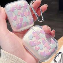 Heart & Fantasy Print Protective Case Compatible With Apple Charging Case, Scratch-Resistant And Anti-Drop - Clear - View 4