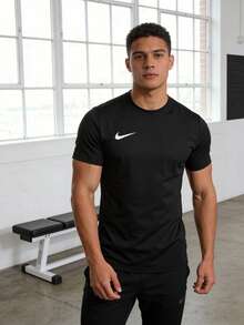 Nike M NK DF PARK VII JSY SS Men's Short Sleeve Athletic Apparel Basketball Casual Crew Neck T-Shirt, Running Training IB8640-010 - Black - View 1