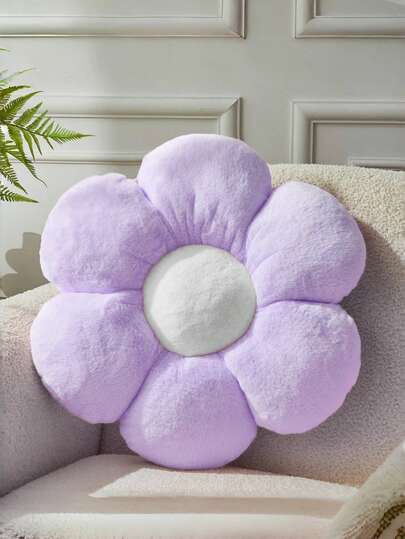 1pc Multi-Color Floral Decorative Throw Pillow, Soft Cotton Plush Cushion. Cute Aesthetic Room Decor For Sofa, Bed, Lounge Chair. Comfortable Back Support. Suitable As A Sweet Gift For Girls, Teens, Women. Home Decor.