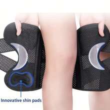 Outdoor Cycling And Running Knee Support Brace With Multiple Compression Points And Spring Support - Black - View 3