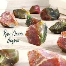 Natural Ocean Jasper Rough Stones, Crystal Gift, Mineral Specimen, Home Decor, Boho Style, Ideal For Spring Festival, Valentine's Day, Mother's Day - Multicolor - View 8