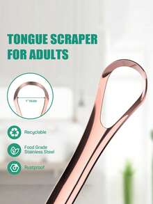 3 Packs Stainless Steel Tongue Scrapers, Reusable Oral Cleaners For Fresh Breath & Bad Breath Removal - Silver - View 6