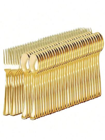 طقم أدوات المائدة الذهبية - شوكة سلطة/شوكة معكرونة/شوكة مقبلات ذهبية، ملعقة حلوى/ملعقة قهوة/ملعقة آيس كريم/ملعقة طعام فضية، طقم أدوات مائدة عيد الميلاد، أدوات مائدة أنيقة قابلة لإعادة الاستخدام، مناسبة لديكور الحفلات والأعياد والزفاف والذكرى السنوية وأحداث المدرسة والنزهات والولائم الخارجية