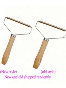 1/2/4件装手动除毛器剃毛器羊毛衫衣物绒毛刷木柄织物剃毛器宠物毛发去除器绒毛清洗器清洁片 - 木柄式 - 查看 6