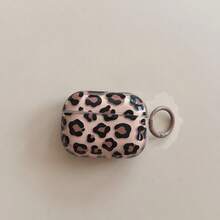 Retro Chic Semi-Transparent Pink Brown Leopard Print Hanging Ring Earphone Case Compatible With AirPods Pro 2, Cute Apple 4 Minimalist 3 New 1/2 Generation Earphone Case For Girls - Multicolor - View 9