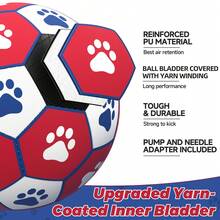 Interactive Dog Toy With Woven Strap Football, Indoor/Outdoor Dog Toy, Orange & Blue Dog Football, Suitable For Small, Medium And Large Dogs - Red - View 4