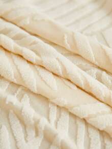 1pc Thickened Stretch Sofa Slipcover With Leaf Pattern, Ruffled Design, Dust-Proof And Dirt-Resistant, Suitable For Bench, Living Room Sofa, Living Room Furniture, Machine Washable - Beige - View 9