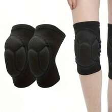Thickened Anti-Collision Foam Knee Pads, Soft And Comfortable, Suitable For Dance, Volleyball, Roller Skating Training And Gym Workouts, Providing Knee Support During Sports - Black - View 1
