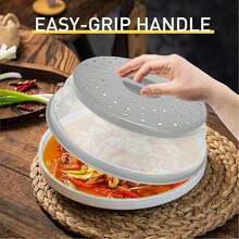 2 In 1 Microwave Oven Splash Guard, Food Cover, Collapsible Splash Guard, Food Dust And Mosquito Cover, Can Be Used As A Filter Bowl For Washing Fruits And Vegetables, Ventilated Bowl Cover, Heat-Resistant, Food Strainer Kitchen Gadgets Vegetable Strainer Fruits And Vegetables Cleaning - 彩色 - 查看 5
