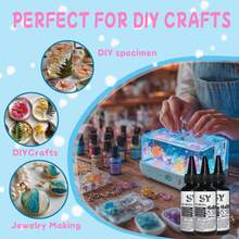 Large-Capacity 60ml DIY UV Resin, Low-Odor, Fast-Curing Transparent Glass, 85D Hardness, High Transparency And Mild Temperature Resin Adhesive, Large-Capacity DIY Flowing Sand Mahjong, Handcrafted High-Definition Transparent Products, DIY Handicrafts Adhesive, Tempered Glass Coffee Table, Acrylic Table Legs, Crystal Trophies, Decorative Chandeliers And Decorative Items Adhesive - AND - View 2