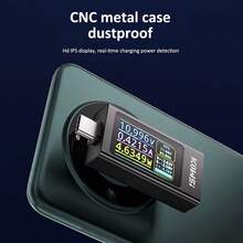 KWS-X1 Type-C 快充测试仪 | PD/QC 全协议自动识别，4-30V/12A 高精度测试，纹波曲线双测试，金属外壳便携式工具 - 黑色 - 查看 11