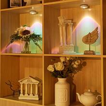 1个圆形猫眼日落投影灯，LED按压式日落投影灯，日落氛围装饰灯，适用于房间、客厅、厨房、橱柜 - 圓形夜燈 - 查看 8