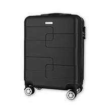 55x40x20cm ABS Hard Shell Cabin Suitcase 30L 34L 360° Spinner Wheels Combination Lock - Black - View 2