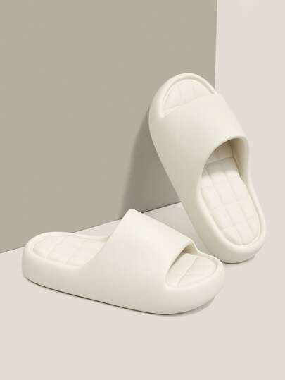 Solid Color Couples Thick Soft EVA Waterproof Non-Slip Soft Comfortable Beach Holiday Quick-Drying Sports Style Sandals, Multiple Colors Available, Soft Sofa-Like Insole, Fashionable Versatile Couples Slippers, Women's Summer Plastic Slippers, Women's House Slippers, Women's Sandals, Men's Summer Flip Flops