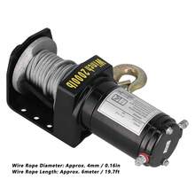 12V 2000LB Electric Winch Vehicle Traction Equipment with Wired Handle Switch 1.2KW 1.6HP Motor - Tensión nominal: 2000 libras - Ver 2