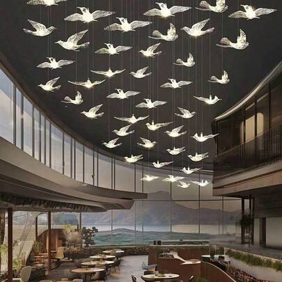 5pcs/10pcs/20pcs Elegant Transparent Acrylic Peak Bird - Durable DIY Crystal Bird Hanging Decor Set, No Power Supply Required. Perfect For Indoor And Outdoor Home Decoration, Parties, Weddings, Festivals. Ideal For Wedding Ceilings And Christmas Tree Decorations. Easy To Hang. Party Decoration | Vibrant Color Scheme | Durable Acrylic Material, Honeybird Decoration