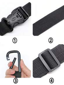 Alça ajustável para bagagem de viagem com ganchos, suporte portátil para bagagem, fivela anti-perda, cinto de fixação para bagagem, fivela removível, gancho lateral para pendurar bagagem, prático para viagens, carro, camping e material escolar. - Multicolorido - Ver 9