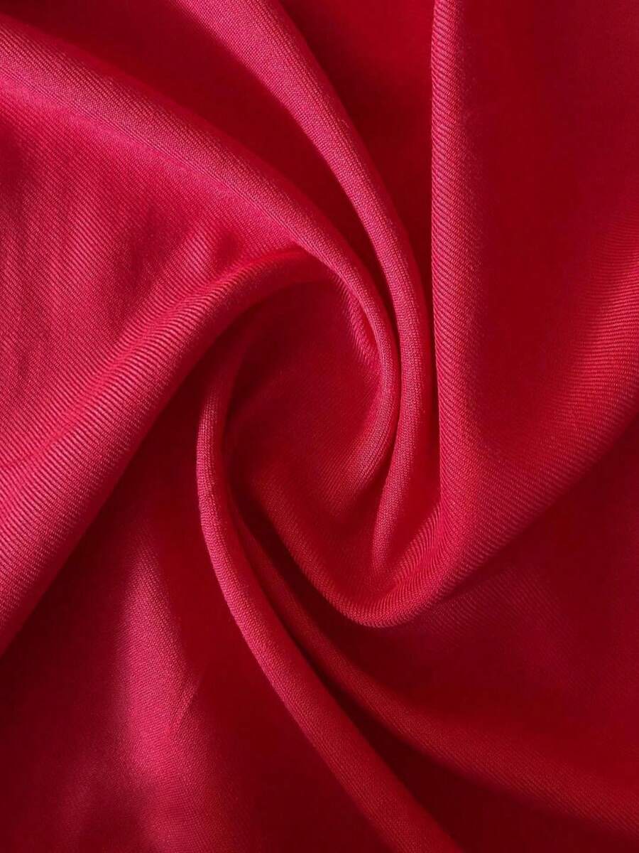 Heavyweight Viscose Twill Fabric | Thick Viscose Twill - 紅色 03 - 查看 1