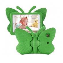 COSHANO Funda para iPad Mini, iPad Mini 2, iPad Mini 4 carcasa para niños, alas de mariposa soporte protector de tablet - Verde - Ver 3