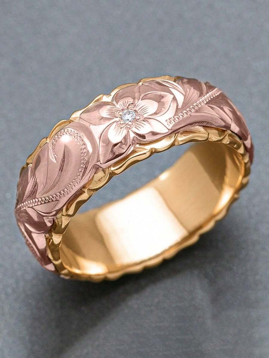 1 chiếc nhẫn đá Cubic Zirconia xinh xắn dành cho nữ, thích hợp làm quà tặng Ngày Valentine, đám cưới, kỷ niệm hoặc dự tiệc. - Nhiều màu - Xem 1