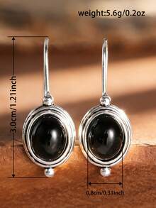 1 Pair Women's Elegant Water Drop Shaped Earrings, Suitable For Wedding, Engagement, Anniversary, Party Wear, Valentine's Day Gift - Silver - View 7