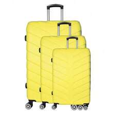 123-Piece Luggage Set: Cabin/Medium/Large Hard Shell – 360° Spinner Wheels, TSA Lock & Expandable 2025 - YELLOW01 - View 1