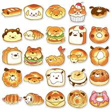 50pcs Cute Cartoon Bread Dog Food Series Stickers, Suitable For Scrapbooking, Diaries, Notebooks, Water Bottles, Cars, Etc. Faith-Based Design With Positive Messages, Great Gift - Multicolor - View 8