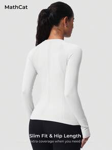 MathCat 3 Pack Women's Compression Shirt Long Sleeve Workout Tops Athletic Baselayer Quick Dry Gym Yoga Running T-Shirt - Trắng #Trắng #Trắng - Xem 3
