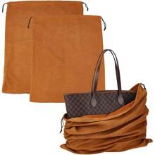 3 Sizes Suede Dust Bags With Drawstring Closure Multi-Purpose Protective Bags Washable Dust Cover Bags Travel Shoe Bags Suitable For Handbags Wallets Travel Essentials - Multicolor - View 8