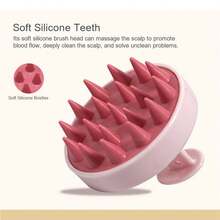 Scalp Massager For Hair Growth, Scalp Scrubber With Soft Silicone Bristles For Dandruff Removal And Hair Care, Wet And Dry Hair Massager For Scalp Exfoliation. - 1 件 粉紅色 - 查看 2
