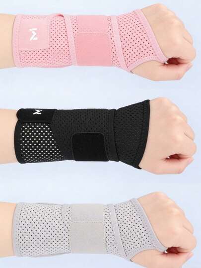 1 pieza Soporte deportivo ajustable para la muñeca integrado con guantes de fitness transpirables y cómodos, disponible en tres colores. Adecuado para fitness, deportes, baloncesto y actividades al aire libre.